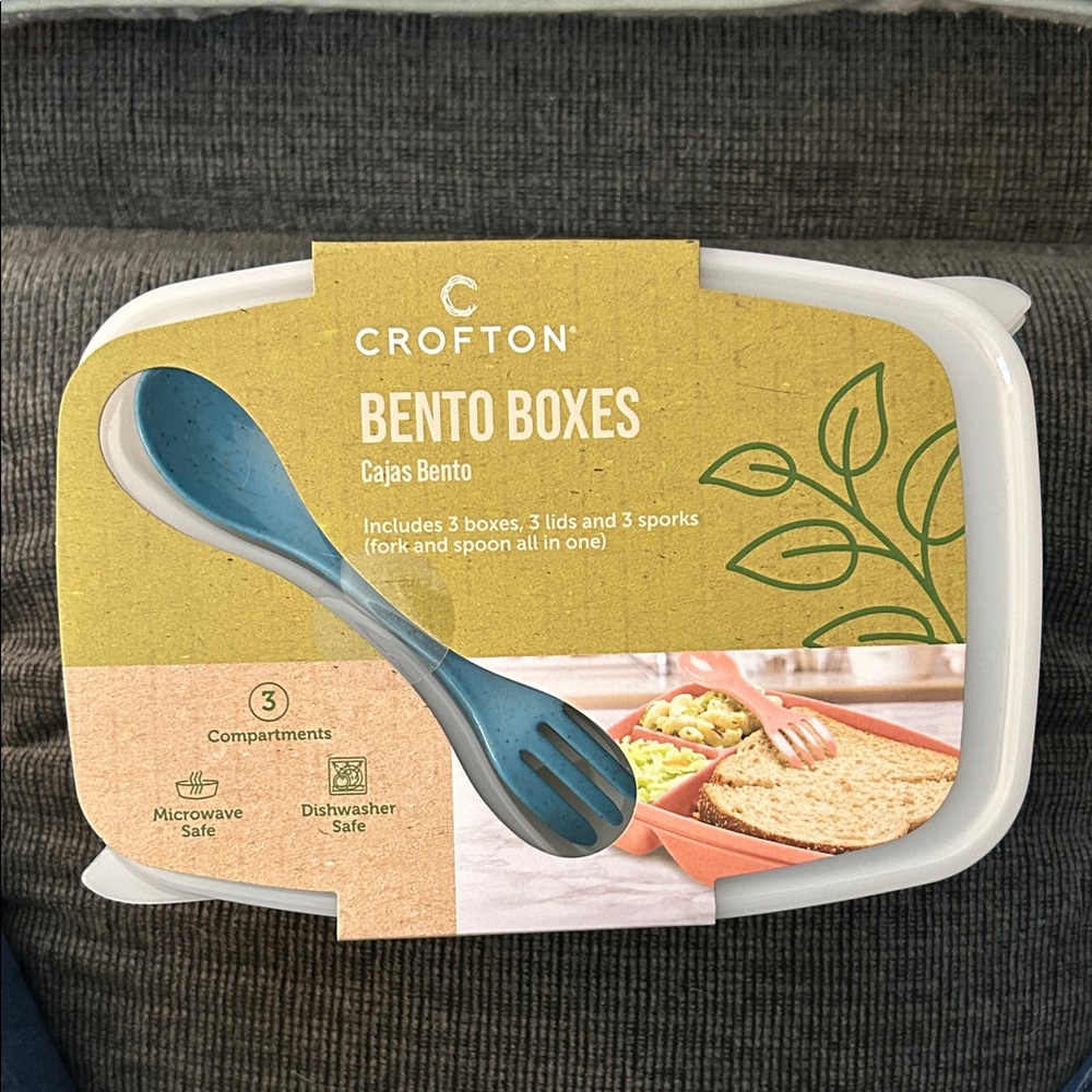 Crofton Bento Boxes with Blue Spork